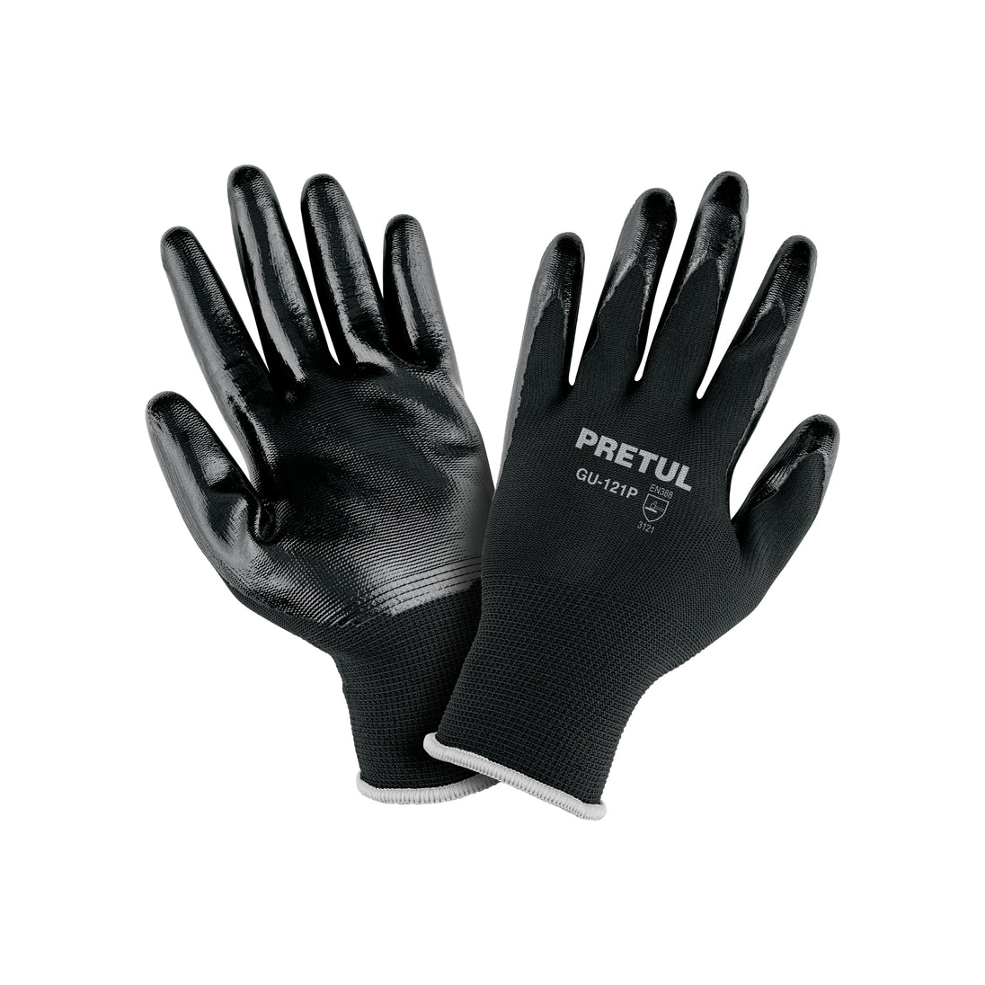 GU-121P Guantes de nylon recubiertos de nitrilo, CH, PRETUL