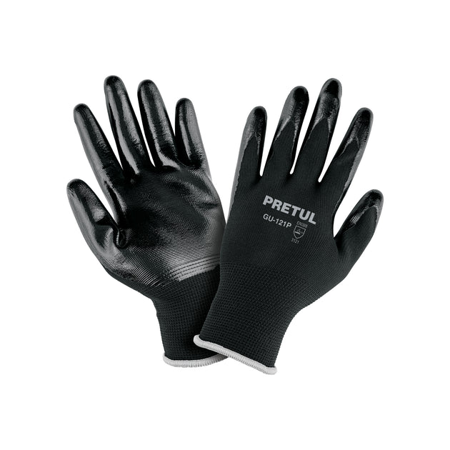 GU-121P Guantes de nylon recubiertos de nitrilo, CH, PRETUL