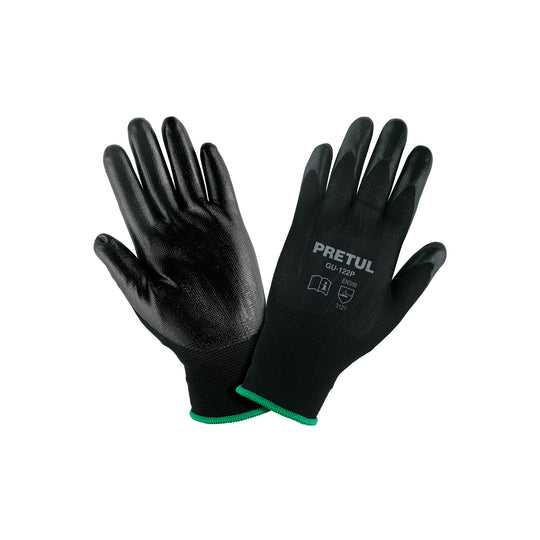 GU-122P Guantes de nylon recubiertos de nitrilo, M, PRETUL