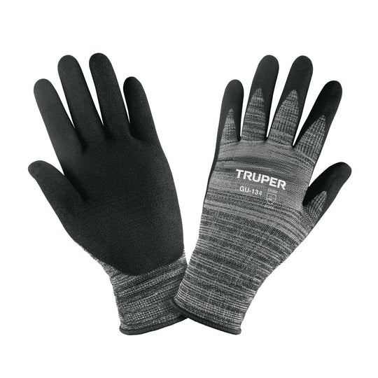 GU-134 Guantes de nylon recubiertos de nitrilo arenoso, XG, Truper
