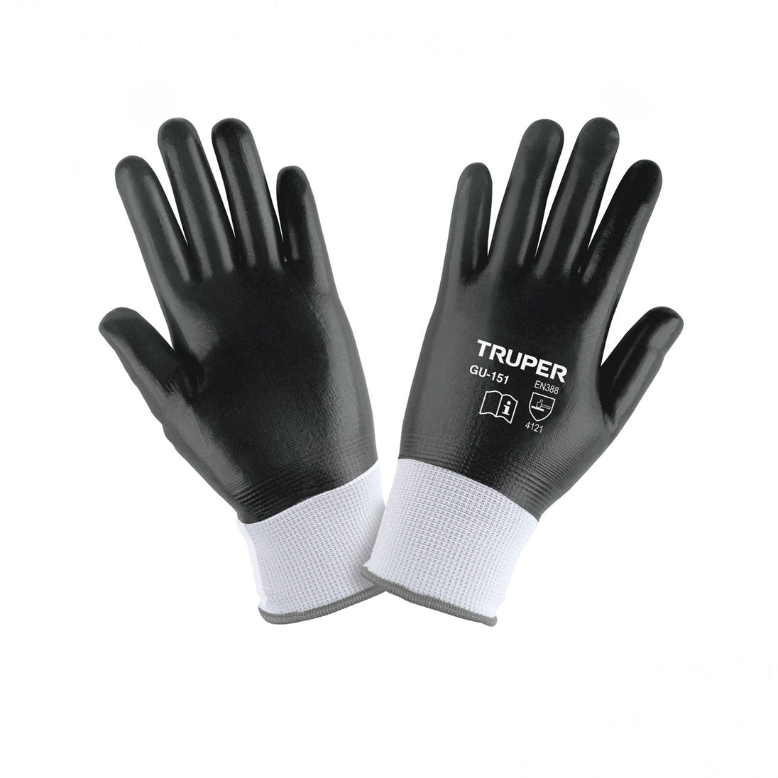 GU-151 Guantes de poliéster recubiertos de nitrilo, CH, TRUPER