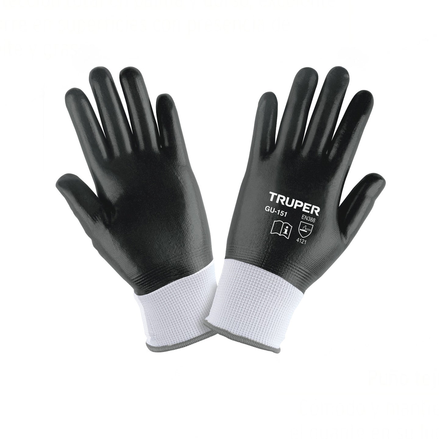 GU-151 Guantes de poliéster recubiertos de nitrilo, CH, TRUPER