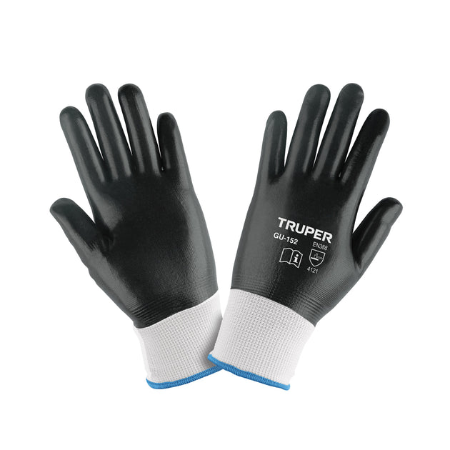 GU-152 Guantes de poliéster recubiertos de nitrilo, M, TRUPER