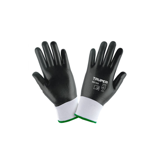 GU-153 Guantes de poliéster recubiertos de nitrilo, G, TRUPER