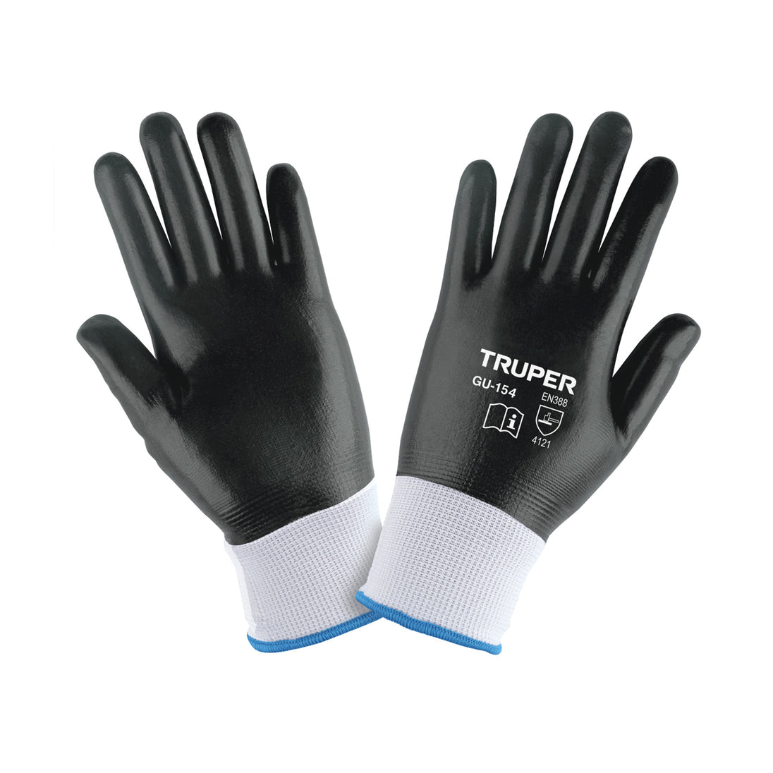 GU-154 Guantes de poliéster con recubrimiento de nitrilo, XG Truper