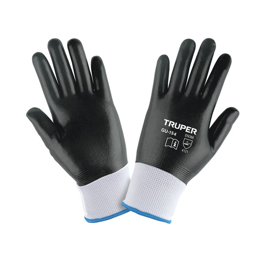 GU-154 Guantes de poliéster con recubrimiento de nitrilo, XG Truper