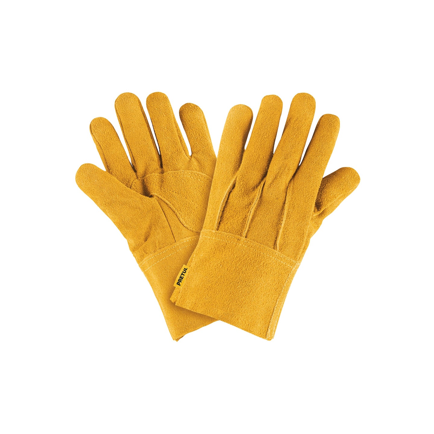 GU-225 Guantes de carnaza, cortos, unitalla, PRETUL