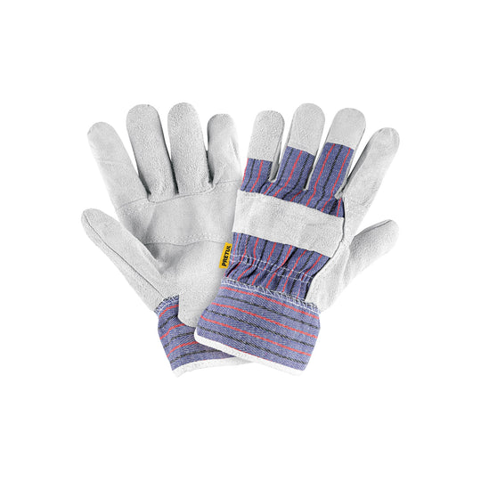 GU-235P Guantes de carnaza y loneta, unitalla, PRETUL