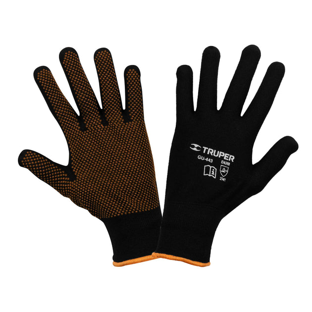 GU-443 Guantes de poliéster con puntos de PVC en palma, G, TRUPER