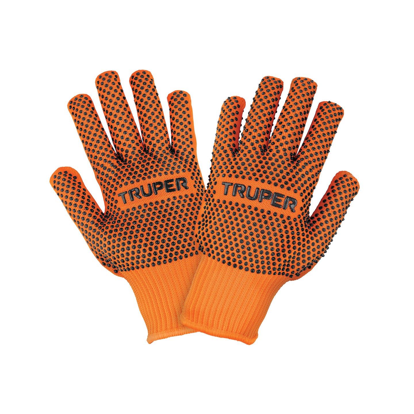 GU-445 Guantes de algodón con puntos de PVC en palma y dorso,TRUPER