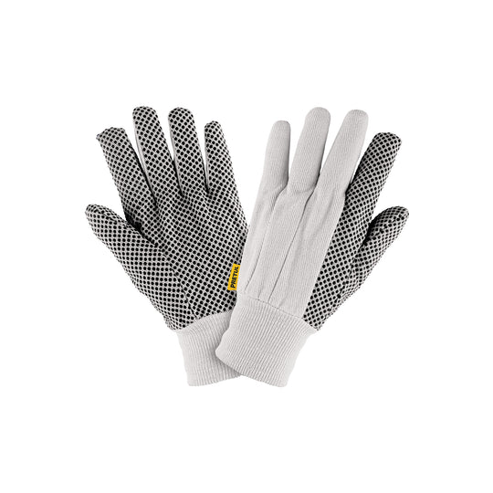 GU-455 Guantes de algodón con puntos PVC en palma, unitalla, PRETUL
