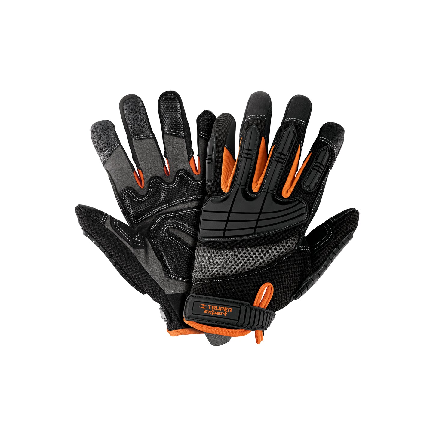 GU-665 Guantes para mecánico con protección anti-impacto, TRUPER