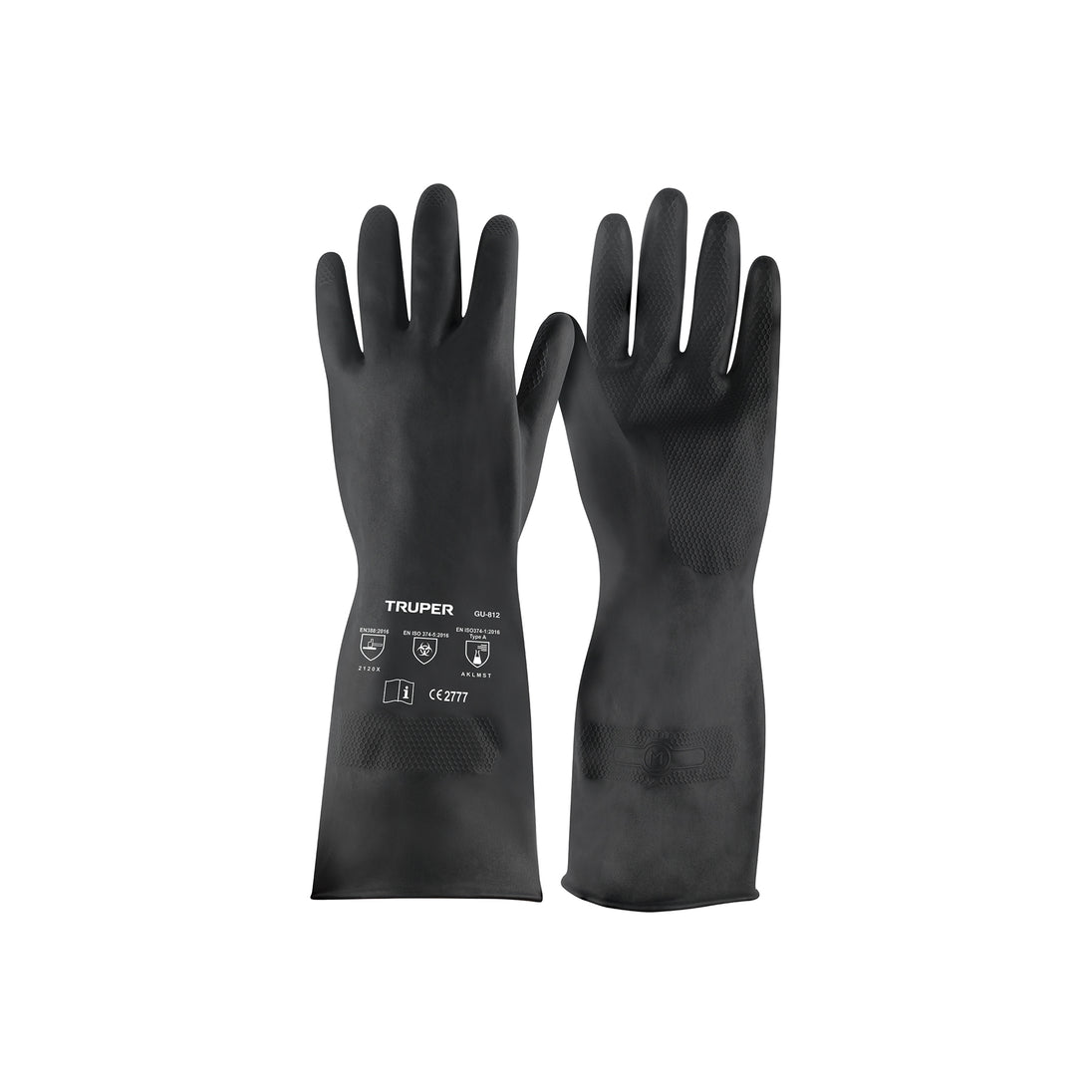 GU-812 Guantes de neopreno para manejo de químicos, M, TRUPER