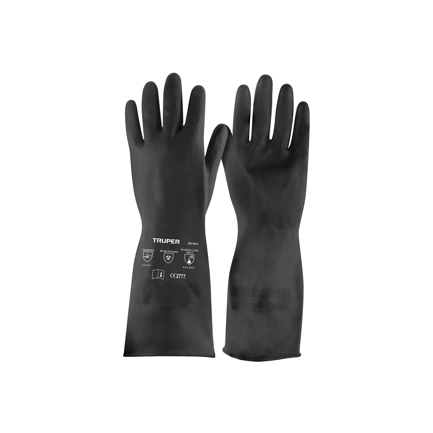 GU-812 Guantes de neopreno para manejo de químicos, M, TRUPER