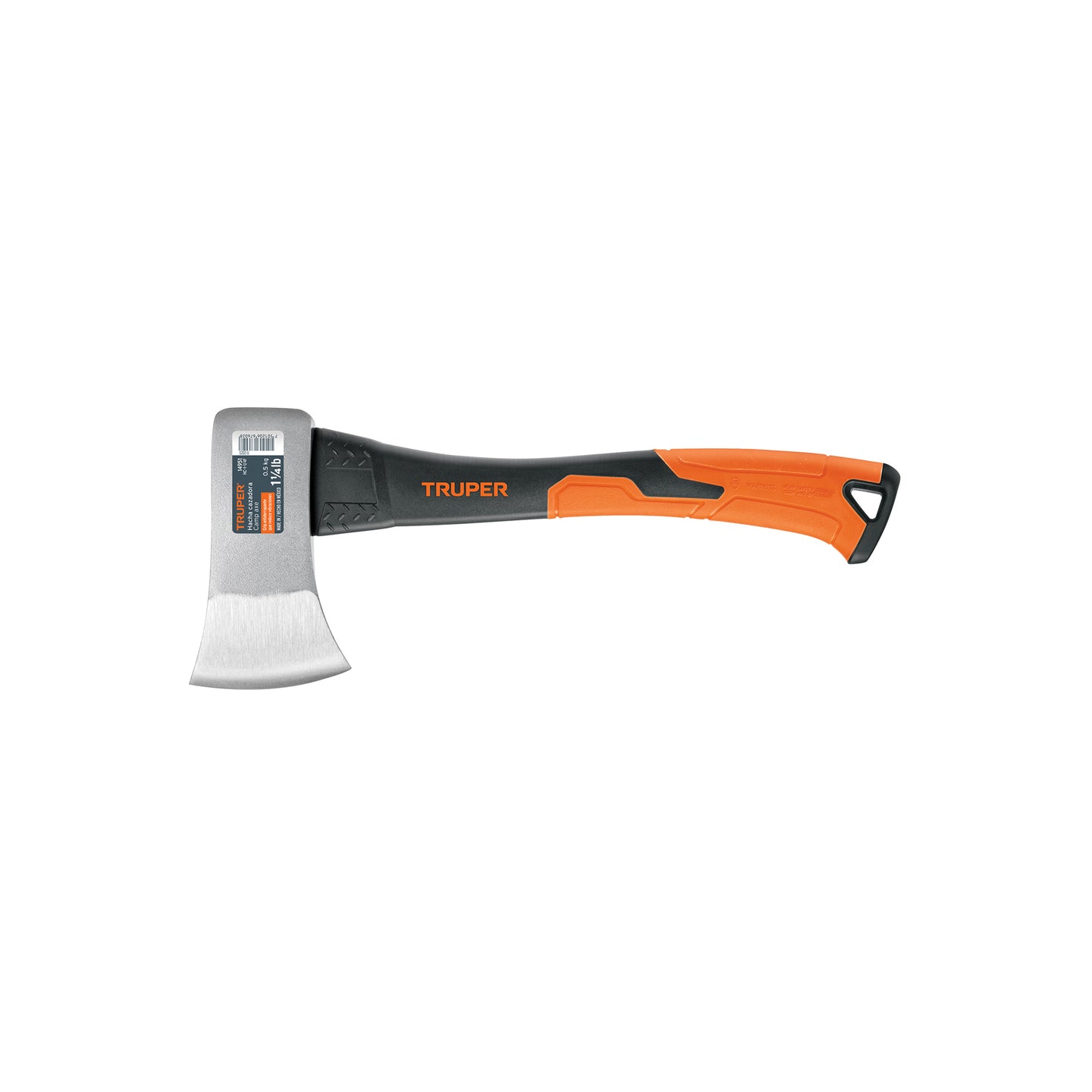HC-1-1/4F Hacha cazadora 1-1/4 lb, mango fibra de vidrio 14", Truper