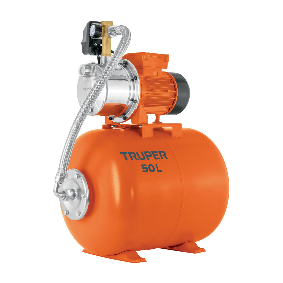 HIDR-1X50 Equipo hidroneumático 50L, jet inoxidable 1 HP, TRUPER