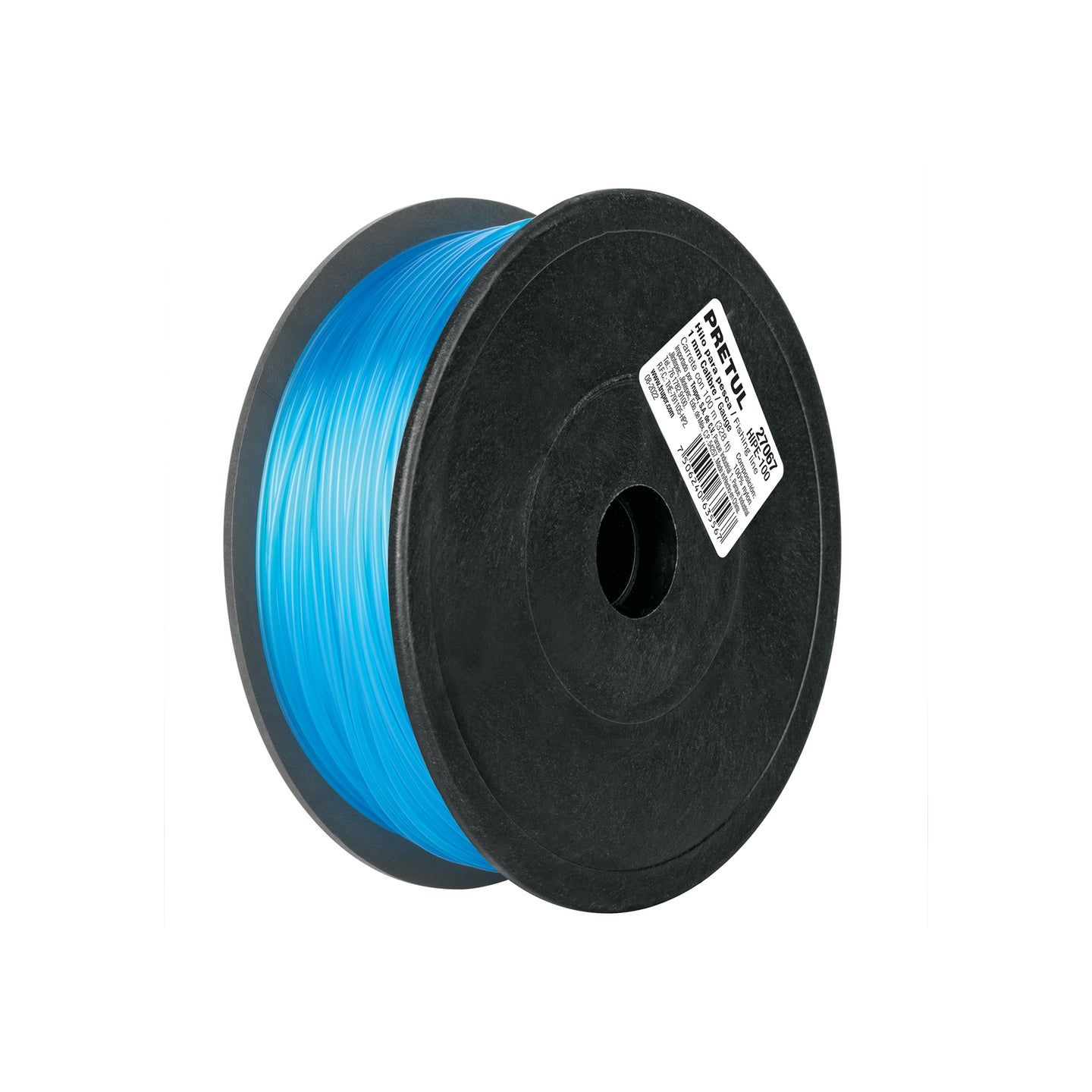 HIPE-100 Carrete con 100 m de hilo para pesca azul calibre 1.00 mm
