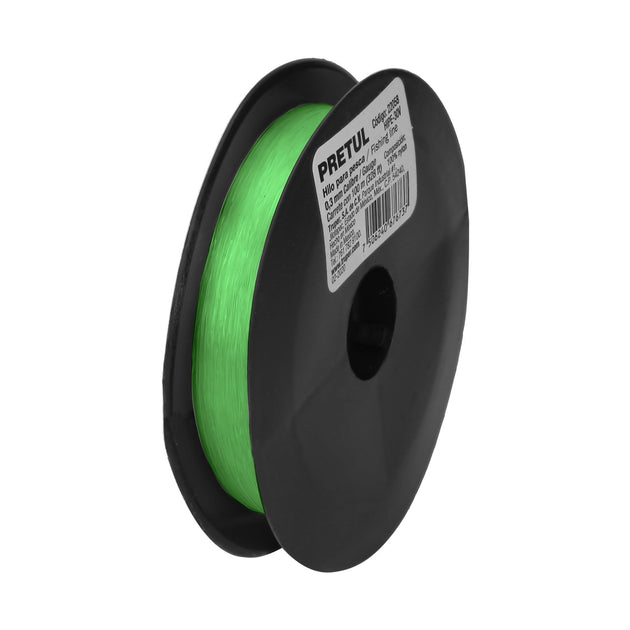 HIPE-30V Carrete con 100 m de hilo para pesca verde calibre 0.30 mm