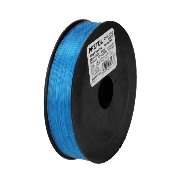HIPE-50 Carrete con 100 m de hilo para pesca azul calibre 0.50 mm