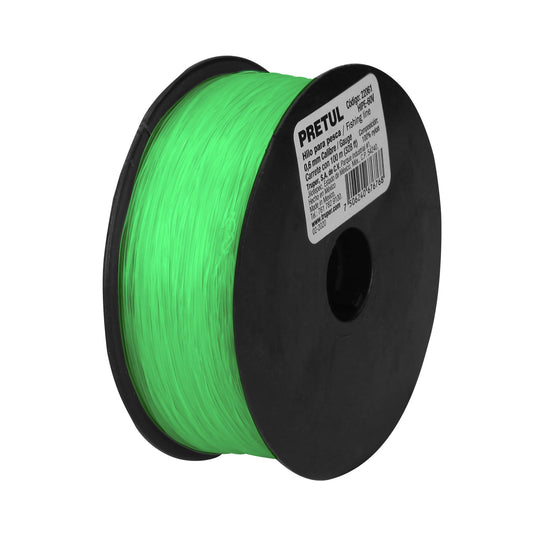 HIPE-60V Carrete con 100 m de hilo para pesca verde calibre 0.60 mm