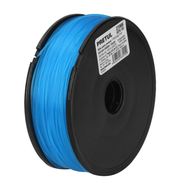 HIPE-90 Carrete con 100 m de hilo para pesca azul calibre 0.90 mm