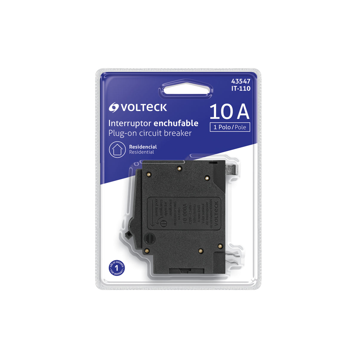Interruptor Termomagnético Volteck IT-110 10kA | Centros Carga