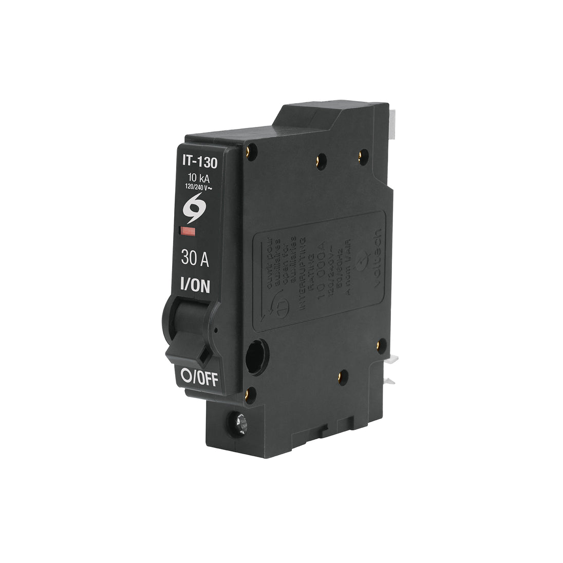 IT-130G Interruptor de 1 polo 30A enchufable, a granel, VOLTECK