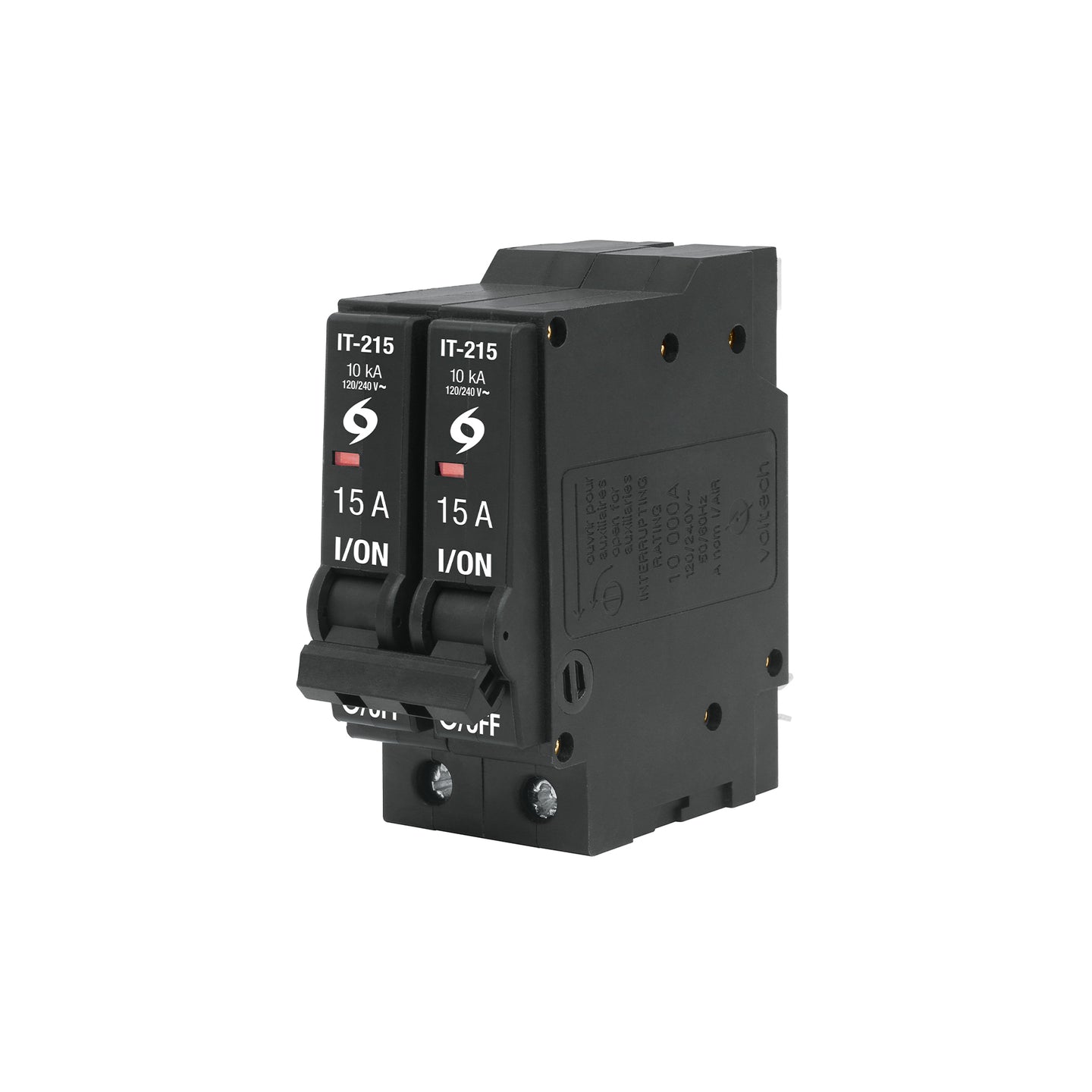 IT-215G Interruptor de 2 polos 15A, enchufable, a granel, VOLTECK