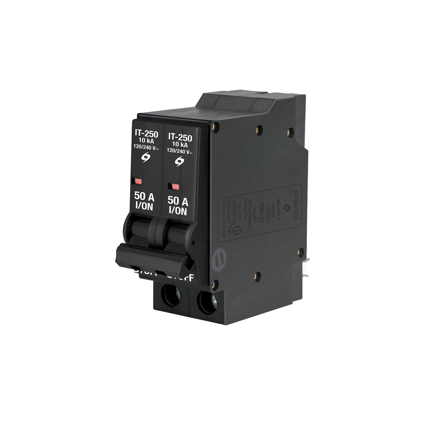 IT-250G Interruptor de 2 polos 50A, enchufable, a granel, VOLTECK