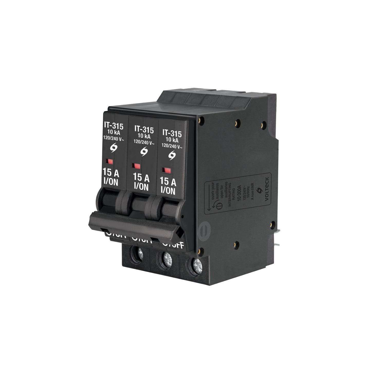 IT-315 Interruptor de 3 polos 15A, enchufable, VOLTECK