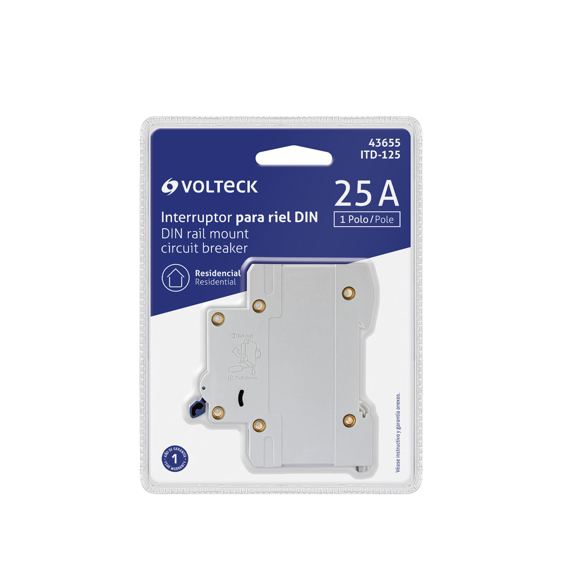 Interruptor Termomagnético Volteck ITD-125 125A 3P | Protección Industrial