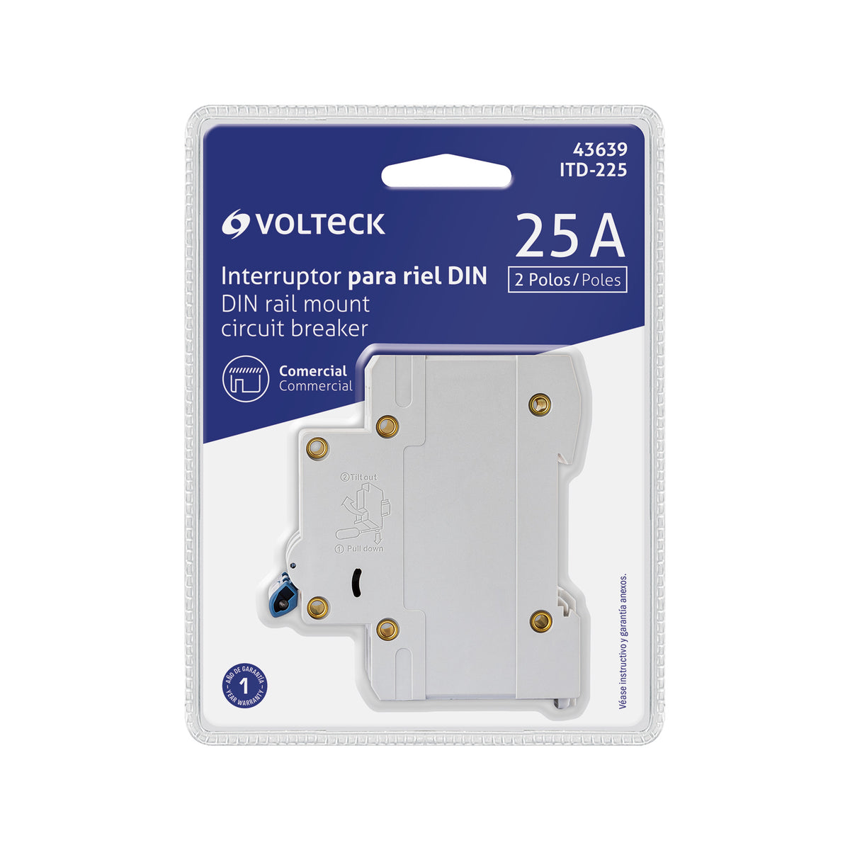 Interruptor Termomagnético Volteck ITD-225 | Protección Eléctrica Industrial