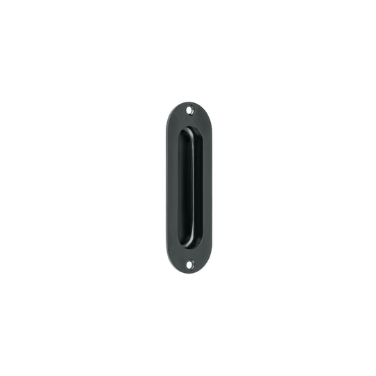 JALE-62 Jaladera de embutir ovalada acabado negro, HERMEX