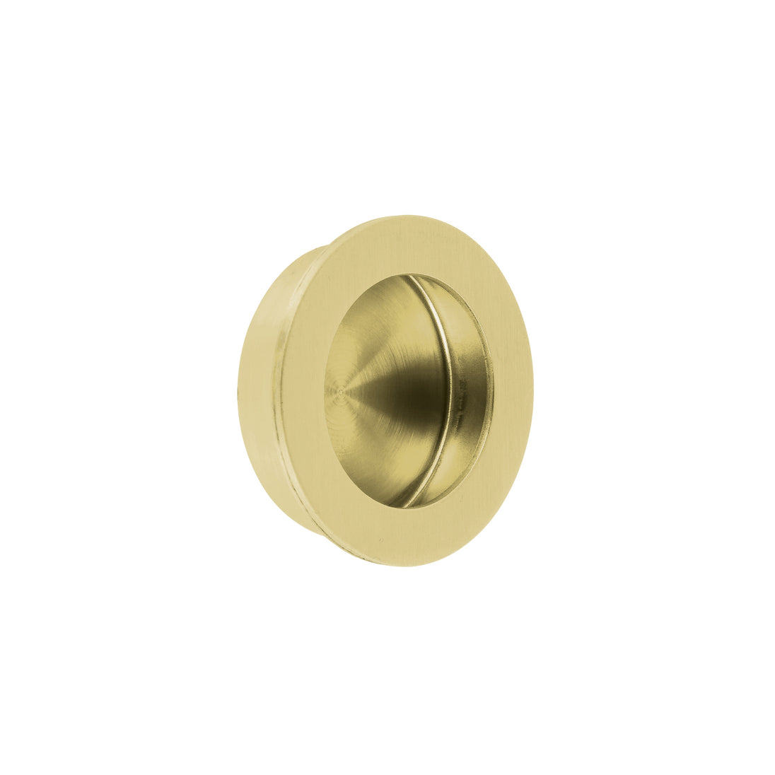 JALED-13 Jaladera de embutir circular No. 3 acabado latón brillante