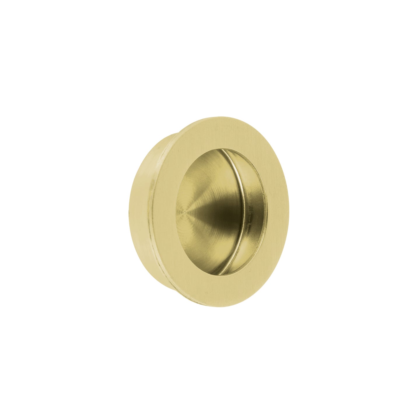 JALED-13 Jaladera de embutir circular No. 3 acabado latón brillante