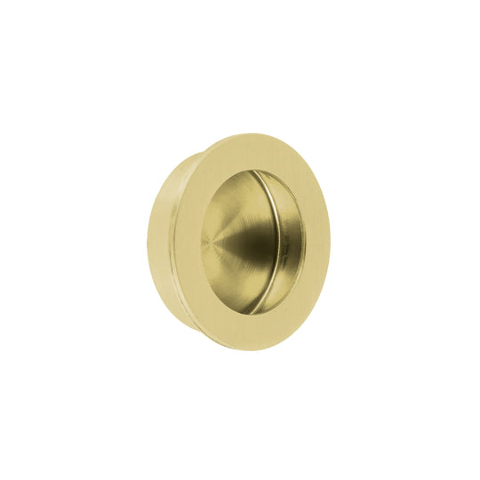 JALED-13 Jaladera de embutir circular No. 3 acabado latón brillante