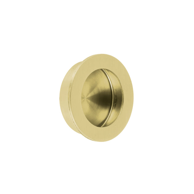 JALED-13 Jaladera de embutir circular No. 3 acabado latón brillante