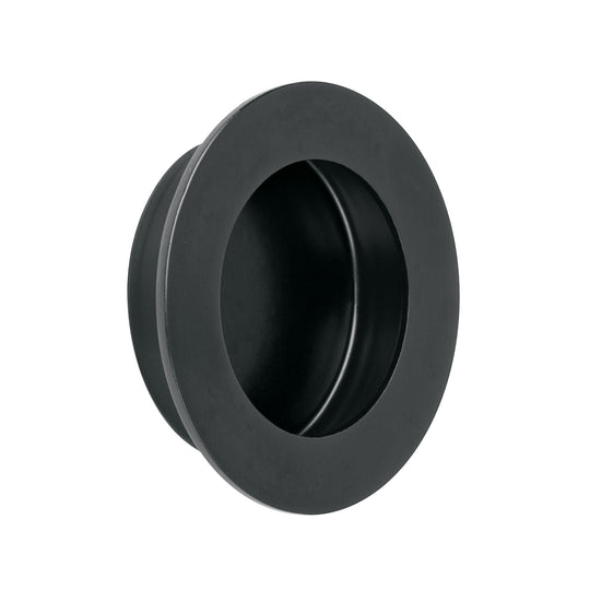 JALED-64 Jaladera de embutir circular No. 4 acabado negro