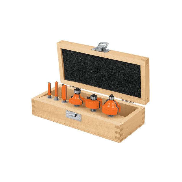JBROU-6 Juego de 6 brocas para router, Truper