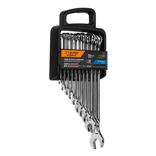 JC-11M Juego de 11 llaves combinadas extralargas pulidas mm, EXPERT