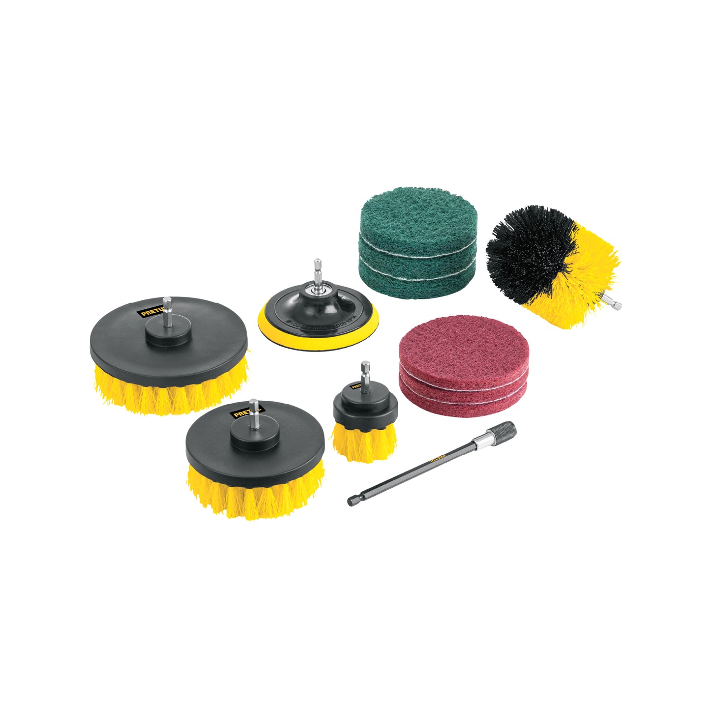 JCE-12P Juego 12 accesorios, limpieza y asentado para taladro,PRETUL