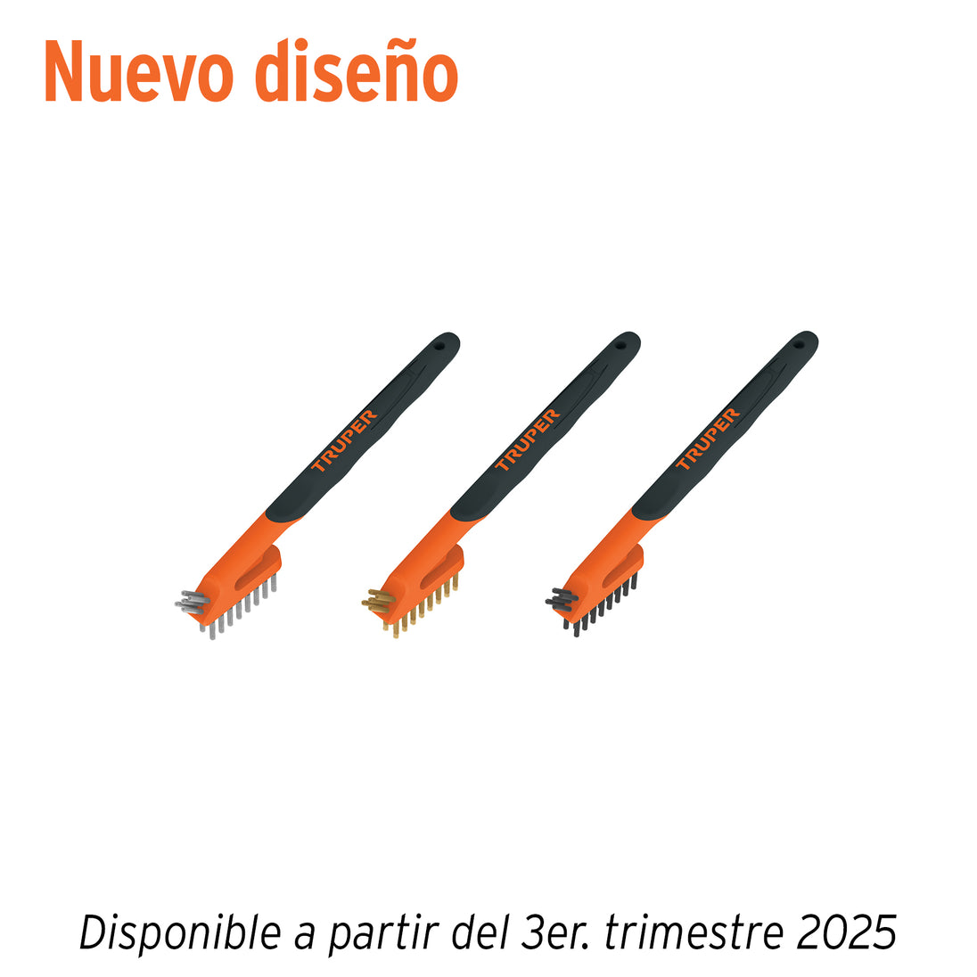 JCEA-3 Juego de 3 mini cepillos de alambre 28 pinceles, Truper