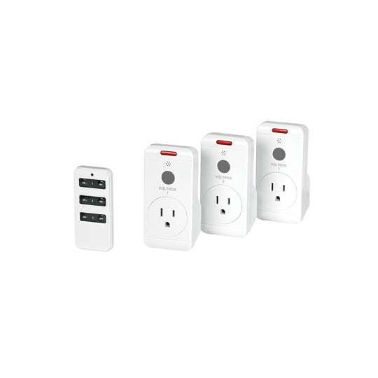 JCOR-3 Juego de 3 Contactos con control remoto, VOLTECK