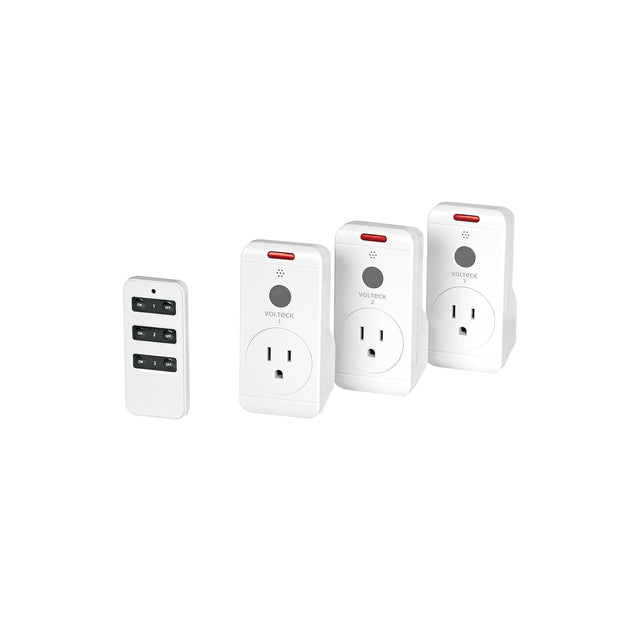 JCOR-3 Juego de 3 Contactos con control remoto, VOLTECK