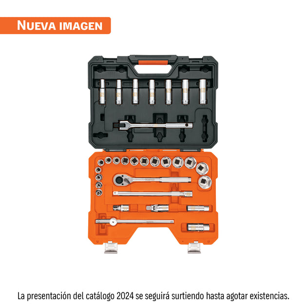 JD-1/2X31P Juego de 31 herramientas cuadro 1/2" std para mecánico