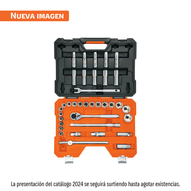 JD-1/2X36M Juego de 36 herramientas cuadro 1/2" mm para mecánico