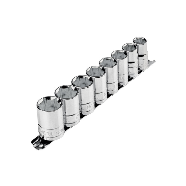 JD-1/2X9SAE-P Juego de 8 dados cuadro 1/2" std, PRETUL