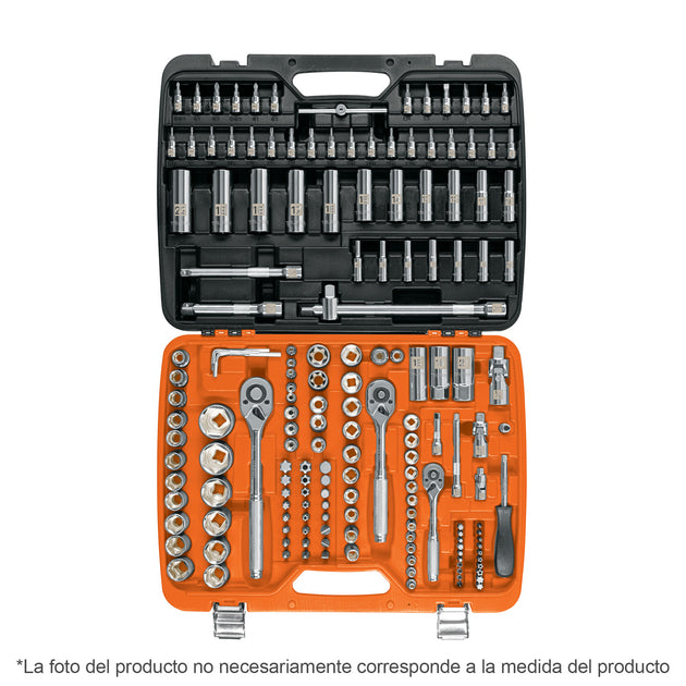 JD-172M Juego de 172 herramientas 1/4", 3/8" y 1/2" mm p/mecánico