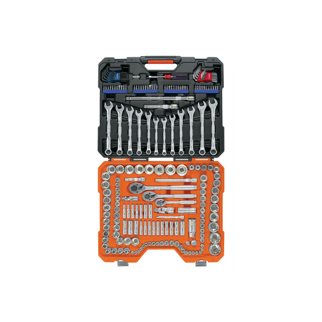 JD-199MP Juego 199 herramientas 1/4", 3/8" y 1/2" std y mm p/mecánico