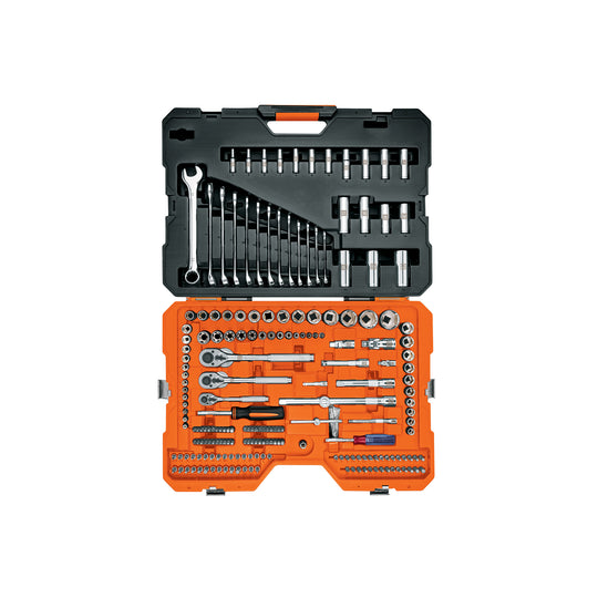 JD-210MP Juego 210 herramientas 1/4", 3/8" y 1/2" std y mm p/mecánico